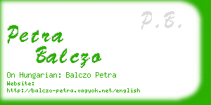 petra balczo business card